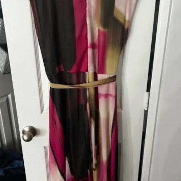 DKNY colorful wrap dress plus size 16W - Picture 2 of 4